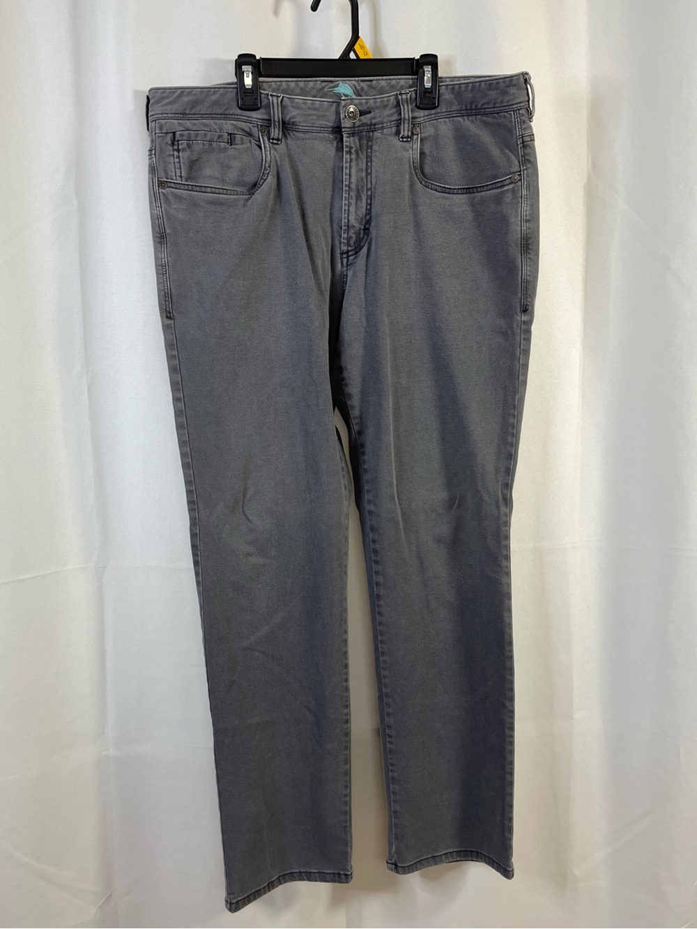 Tommy Bahama Jeans Mens 36x32 Grey Straight Leg Denim Pants Casual Modern Wash